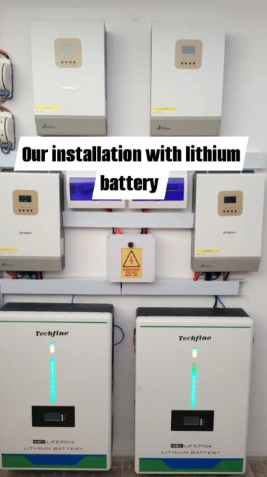Installation with lithium